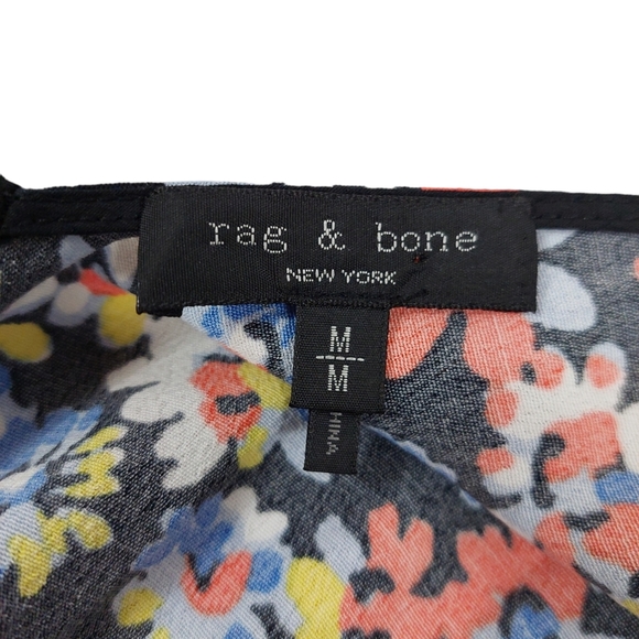 Rag and Bone Estell Floral V-neck Midi Dress - Picture 11 of 12